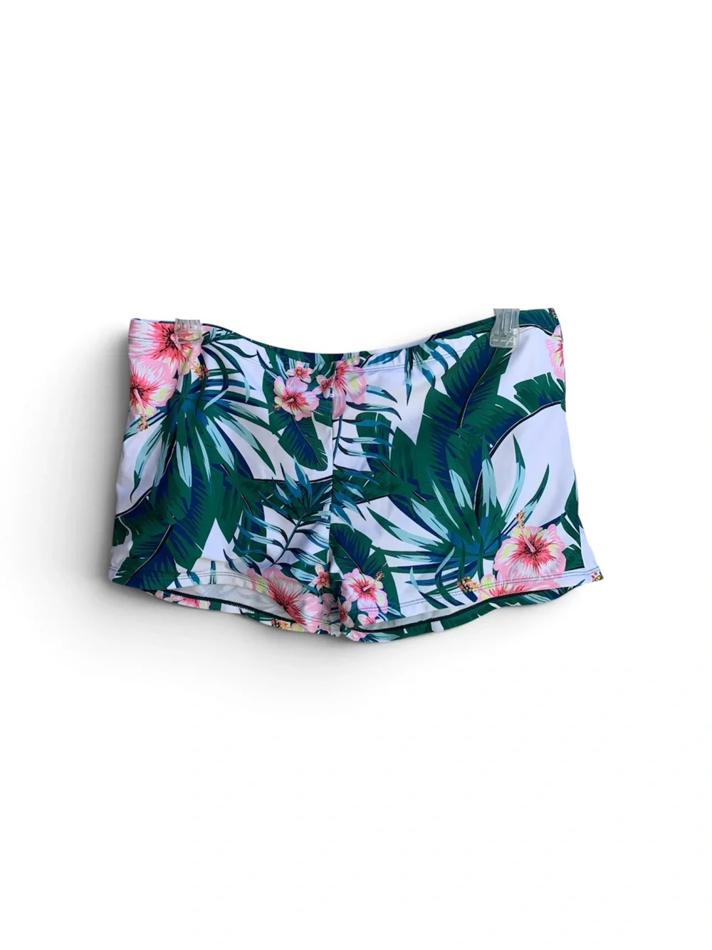Tropical Floral Swim Shorts - Pink & Green